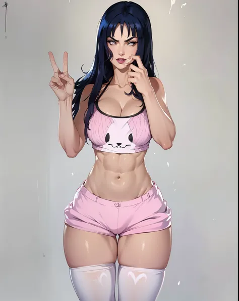 Hinata Hyuga, Extremamente Realista, sexy, bunda grande, pernas grossas, Fitness, 8k, ultra detalhado