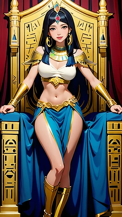 (masterpiece), 1girl, solo, perfect sexy female body, (sexy and seductive pose:1.3) (anime:1.5)
BREAK
((best quality)), (detailed),  solo, pretty girl, huge breasts, thigh, shine, shiny skin, oiled skin, long hair, light smile, (egyptian clothes, egyptian ...