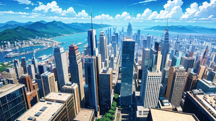 great, masterpiece, super high resolution, detailed information, realistic, background, city, anime