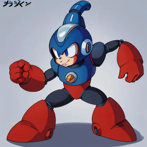 portrait in the style of Mega Man 2, (simple shading and colors), (robot master keiji inafune style), (((non-anthropomorphic or non-humanoid robot))), (industrial robot), (robot master portrait), (robot master megaman official art), (dialogue portrait), (c...