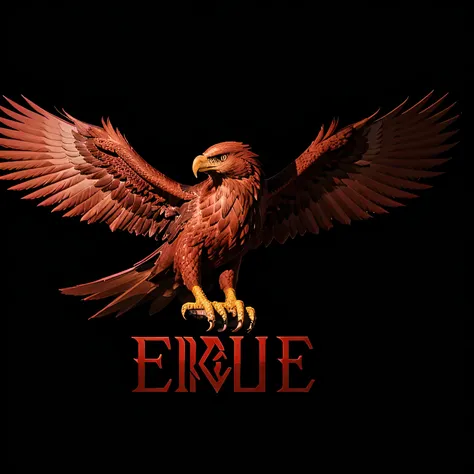 red eagle, logo, ultra detailed