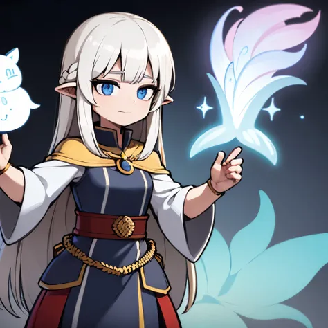 Absolutely! Lets create a character together.

Meet Lumi. Lumi is a young, non-binary adventurer with an affinity for healing magic. They have long, silvery hair that seems to have a faint glow when illuminated by moonlight, which is how they got their nam...