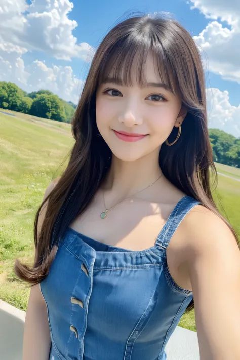 (8k, top-quality, ​masterpiece:1.2), (realisitic, Photorealsitic:1.37), ultra-detailliert, One Girl,cute little, 独奏,Beautiful detailed sky,date,(Nasal blush),(a smile:1.15),(a closed mouth)tiny chest、beatiful detailed eyes、(length hair: 1.2)、Floating Hair ...