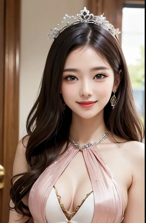 The moment I came to give you chocolates on Valentine&#39;s Day、((muste piece)), ((highest quality)), (Super detailed), model-like face、Beautiful woman、adult、Couture、hostess、smile