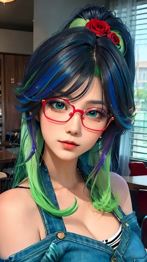 brightly colored hair and makeup are a popular theme for this woman, anime style 4k, anime art wallpaper 4k, anime art wallpaper...