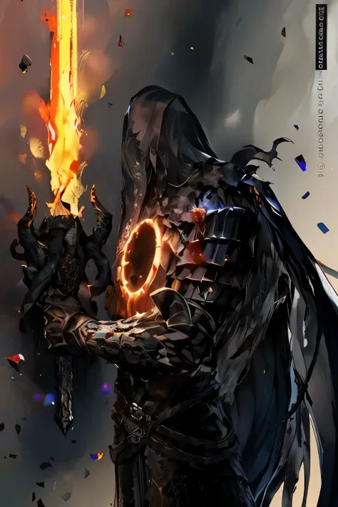 a close up of a person holding a fire in their hand, the dark lord sauron, amazing d & d dark sun art, lord of cinder, dark soul...