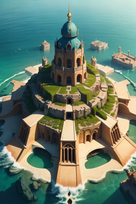 ((best quality)), ((masterpiece)), (detailed), 
The Submerged Citadel of Atlantis, Gothic art, drop shadow, masterpiece, accurate, super detail, award winning, best quality, highres, 16k, 8k, 4K
