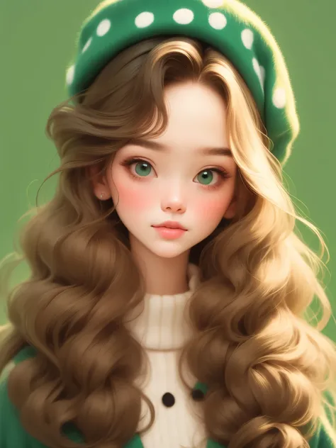 (masterpiece, best quality:1.2),a beautiful girl，skin detail processing，the eyes are finely described，delicate hair，wavy long ha...