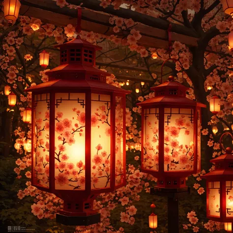 mechanical lanterns inspired by the lantern festival: a fusion of traditional design and futuristic technology. these lanterns a...