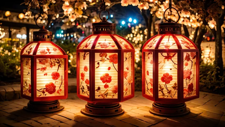 mechanical lanterns inspired by the lantern festival: a fusion of traditional design and futuristic technology. these lanterns a...