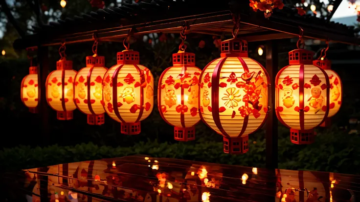 mechanical lanterns inspired by the lantern festival: a fusion of traditional design and futuristic technology. these lanterns a...