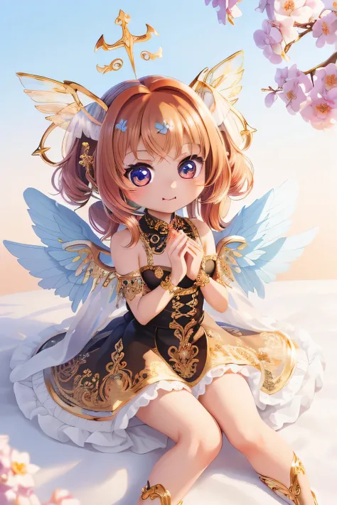 (masterpiece, highest quality, exquisitely detailed, best shadows), ((ofels masterpiece): 1.0), detailed background, sticker, High resolution, Super detailed,
((ofel with chibi wings): 1.5), beautiful hair, cute face, fine eyes,
ofels ((nice face: 1.2)) ha...