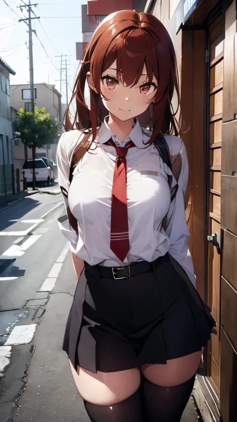 Half-naked Kurisu Makise in the toilet stained her body with sperm