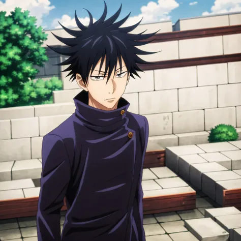 masterpiece,high quality,solo,outdoors,
MegumiFushiguro,1boy,
gakuran,