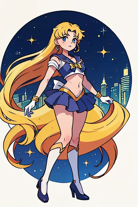 (masterpiece, best quality:1.2), sailor moon,1 girl, alone,blonde hair,long hair,jewelry,whole body,double tail,white gloves