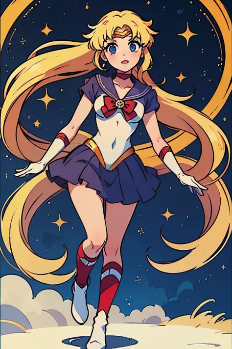 (masterpiece, best quality:1.2), sailor moon,1 girl, alone,blonde hair,long hair,jewelry,whole body,double tail,white gloves