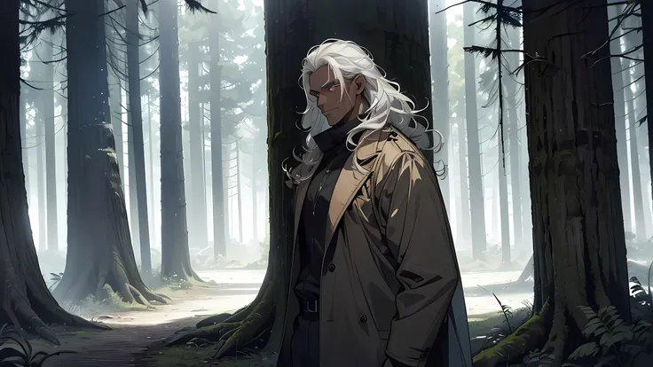 a man stands at the entrance to a forest, looking confused and disturbed. All around was a thick forest with tall and ancient trees that seemed to hide some unknown danger. With a look of fear on his face, the man stepped into the forest and disappeared in...