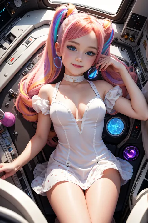 SeaArt Bot Txt2Img Default 2024/02/14 12:55:24  Expires in 13 Day(s)
(overhead view) Cute redhead with rainbow colored hair tips, ribbons in her hair, 18-year-old woman, happy, smiling, in twin tails, perfect eyes, clear sparkling blue eyes, pale skin, sil...