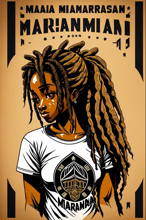  integrado, black skin dreadlock Maria sex virgin Maria sex ,residencial Himmer dirigindo nas montanhas, Great detail vector graphic on a t-shirt
