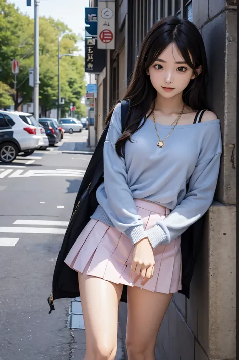 Wear a super mini skirt、20 year old female college student