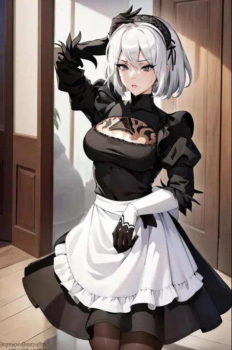 ((obra de arte, alta qualidade, high resolution,))
ao ar livre, sentado, 
2b nier, housekeeper, (((roupa de maid)))