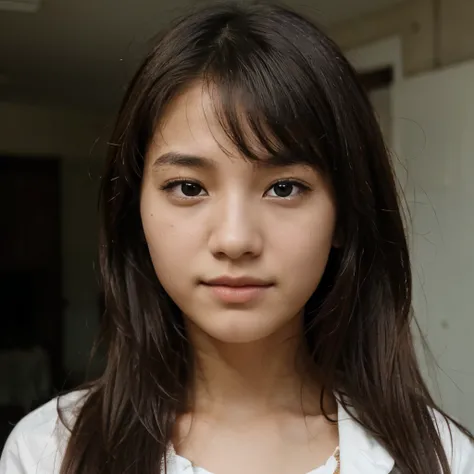 picture of a middle woman who is 14 years old and has a beautiful face and comes from Asia 