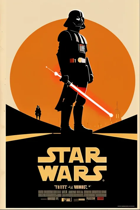 un primer plano de un cartel de un personaje de Star Wars, inspirado en Tom Whalen, inspirado en Tim Doyle, arte de la guerra de las galaxias, Arte digital de Star Wars, Star Wars Poster, por petros afshar, arte de la guerra de las galaxias deco, Estilo Tr...