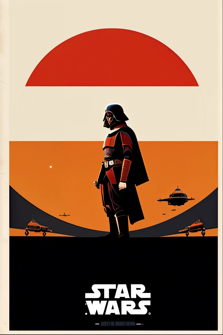 un primer plano de un cartel de un personaje de Star Wars, inspirado en Tom Whalen, inspirado en Tim Doyle, arte de la guerra de las galaxias, Arte digital de Star Wars, Star Wars Poster, por petros afshar, arte de la guerra de las galaxias deco, Estilo Tr...