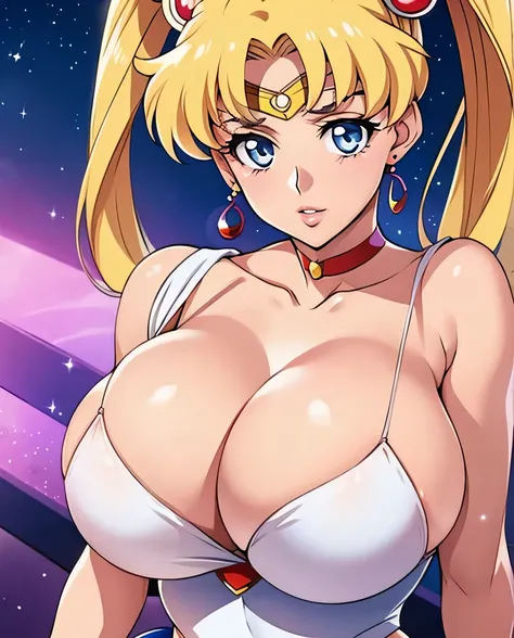 Actriz sexy sailor moon gigantes tetas, enormes tetas, cuerpo completo
