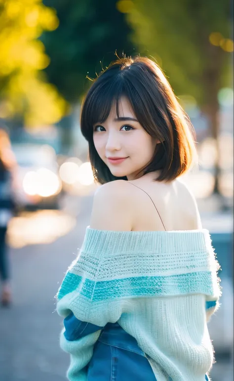 1girl, (looking at viewer),  (bokeh:1.1), closed mouth,light smile, realistic, off shoulder,
pants, skyline,
best quality, (photorealistic:1.4), ultra highres, llfMasami Nagasawa