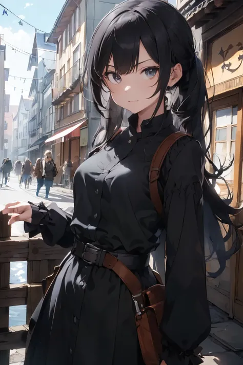 ((best quality)), ((Meisterwerk)), (detailliert), perfektes Gesicht, (Meisterwerk, best quality, detaillierter Hintergrund, Komplizierte Details), Fantasy-Thema, black hair, long hair, Im Inneren des Dungeons, 1girl,teenager , Zauberer, Magier lange robe, ...