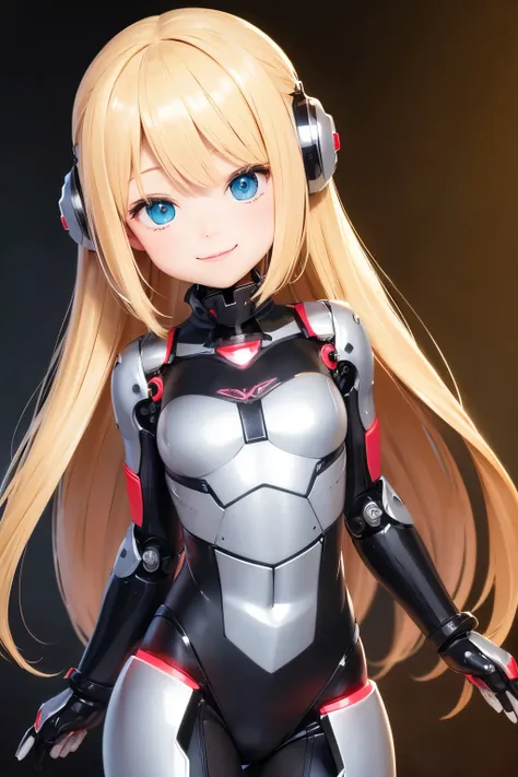 cute girl　little man　smile　blonde　Cyborg Costumes　robot