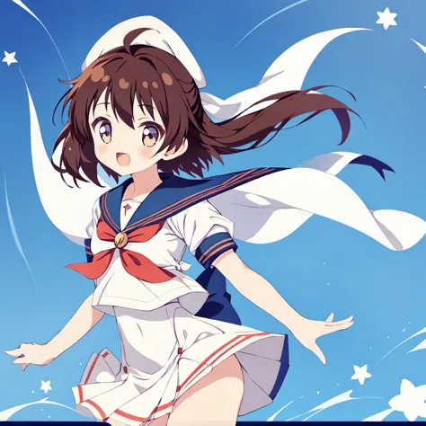 1girl, anime style, , short, small , small ass, cute, sailor uniform