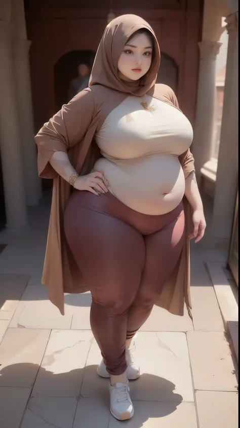 ((best quality)), ((masterpiece)), (detailed), perfect face, araffe woman thick and thight long pants posing for a picture, curvy model,, curvy hourglass figure, sexy longest hand t-shirt, thicc, beautiful full body shot, soft curvy shape, in a longest han...