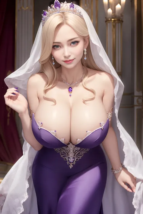 nordic mature woman、Beautuful Women、A MILF、beautiful feminine beauty、Huge breasts:0.1、Soke a royal queen of Estonia、wearing a gorgeous long veil、Wearing a gorgeous rococo princess ball gown、Wear voluminous full-length pieces adorned with embroidery and jew...