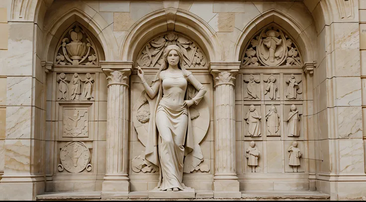 bas relief, stonework, beautiful woman