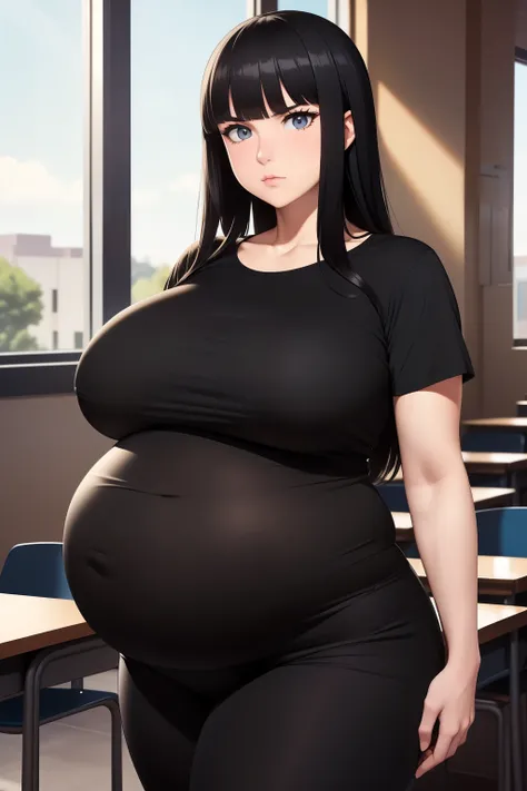 (top-quality, in 8K, 32K, masterpiece, A high resolution, Impressionism, Photorealsitic:1.2, anime style), massive breast, cowboy shot, detailed faces and eyes, Inside the classroom, university, Evening glow, beautiful face, blurry background, 20-year-old ...