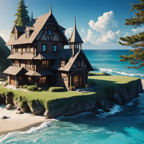 A fairy tale about a house located in the ocean