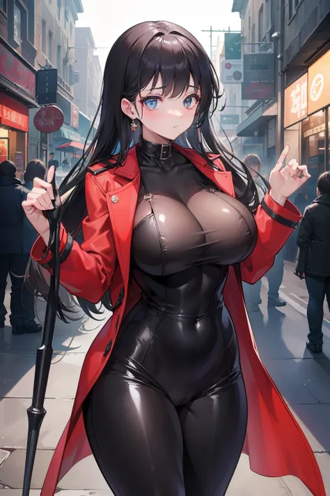 One girl, clad in a dominatrix outfit concealed beneath a stylish trenchcoat, strolled through the bustling street with a mesmerizing allure. Leather strings adorned her attire, accentuating her round, voluptuous figure and accentuating her cameltoe. Her s...