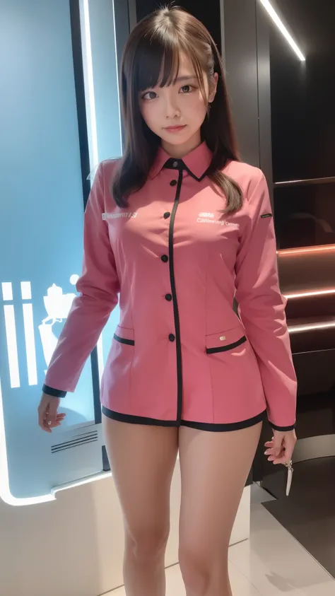 Pink satin nurse uniform