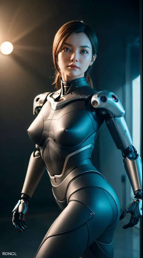 womanized humanoid robot made of steel, beautiful face, anatomically correct, cyborg, cyborg limbs,unreal engine, ray tracing, 8 k, uhd, ultrarealistic, highly detailed  in the style of omni magazine, digital art, dramatic lighting, octane render