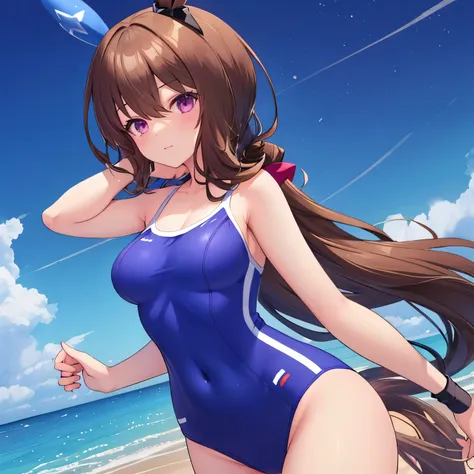 Karen Chan and Admire Vega in swimsuits