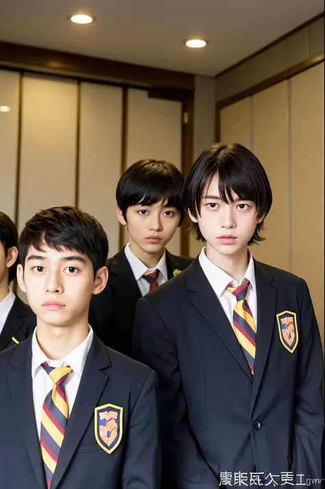 Japanese male junior high school students,Drama Club,serious