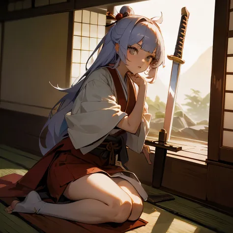 A beautiful girl with a legendary sword（Japanese style）
Hermit-like style