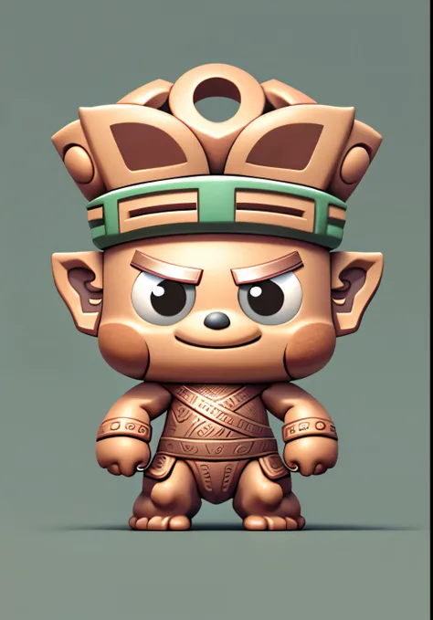 mascot，Bronze tripod anthropomorphic 3D modeling model c4d rendering ultra light clay material blind box handmade style clean background，pastel colors，Thin line drawing，8k黄纸超清 IP形象设计 mascot拟人 可爱 色彩统一