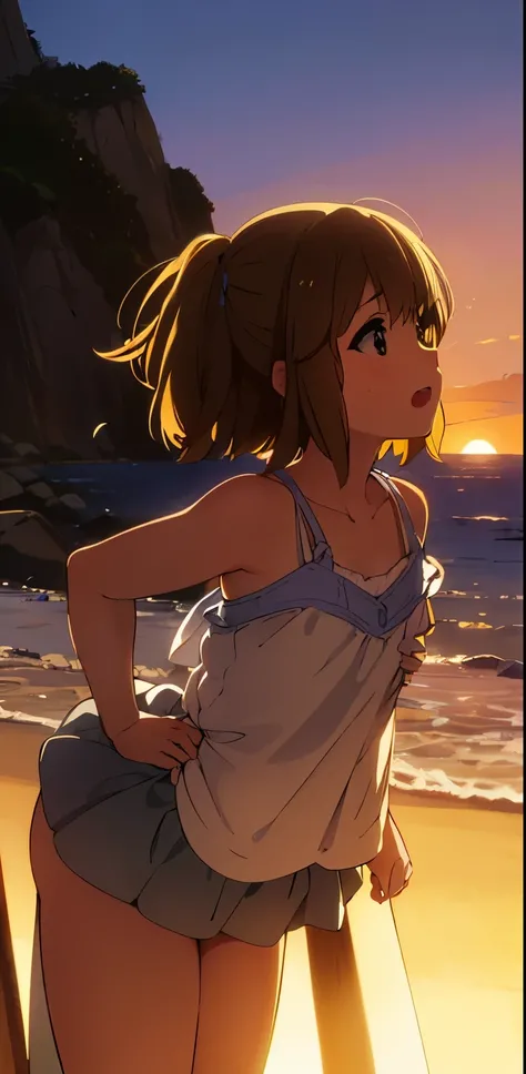 1girl, (((​masterpiece))), top-quality, top-quality, High Details, Hirasawa Yui, 1girl, glasses, two yellow hairpin, short hair, A brown-haired, brown-eyed, 独奏, underwear, bikini, full body, full image, illustratio, comic strip, soothing tones, Subdued Col...