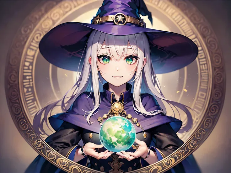 ((highest quality)),(ultra high resolution),(Super detailed),(detailed description),((best CG)),(best work of art),super precision art,amazing drawing art,(Fantasy art with precise details:1.5), (1 girl:1.5),((witch:1.6)),(beautiful and well-shaped face:1....