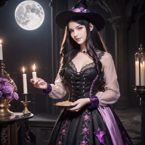 (best quality,4k,8k,highres,masterpiece:1.2),ultra-detailed,(realistic,photorealistic,photo-realistic:1.37), a teenage boy joins a witch coven and he’s given the gift of femininity, he gets magically transformed into a cute teenage witch girl, sex change r...