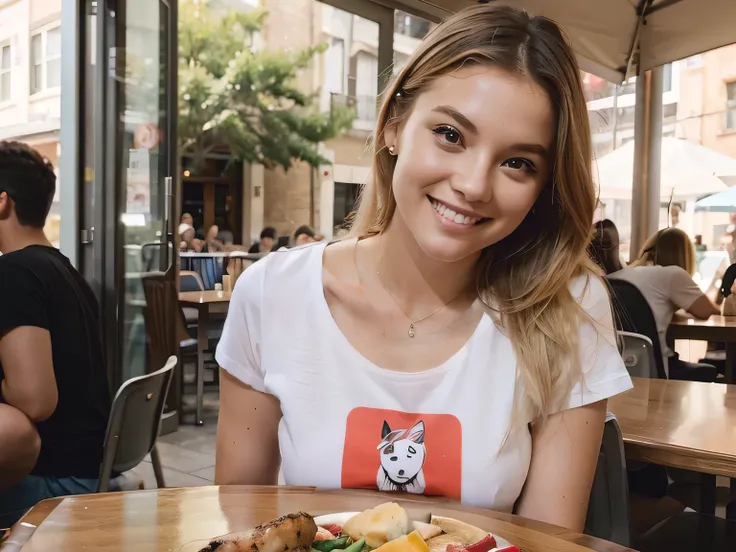 white t-shirt with print