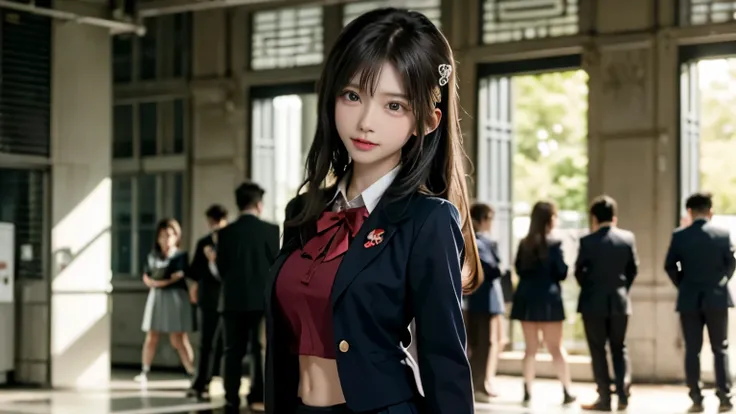 A group of beautiful girls in school uniforms boxing、Supermodel、group of beautiful girls、girl hitting a man、strong girl、blazer uniform、mini skirt、Army of girls vs guys、lynching、cute girls hitting guys、female dominance、bullying、assault by a girl、集団lynching、...